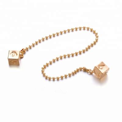 China Die Charms Alloy Pendant Dice Charms Jewelry Jedi Knight Gold Millennium Accessories Metal Dangle Chain Dice for sale