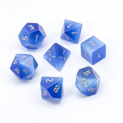 China Polyhedral Dies Set 7pcs Cat Blue Carve Custom Polyhedral Stone Dies Set for sale