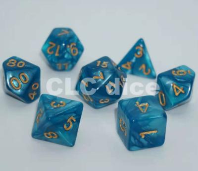 China Polyhedral Dies Set 7pcs 7 Pcs Of Dice Set 7 Pcs Pearl Color Die Set 7-Die Polyhedral Dies Sets For RPG Game Dice for sale