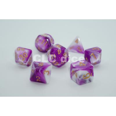 China Polyhedral Dies Set 7pcs 7 Pcs Double Color Dies Set Polyhedral Dies Set Unique Two Tone Bead 7-Die Polyhedral Sets For RPG Board Game Dice for sale