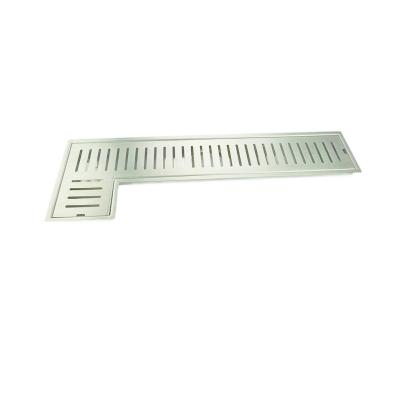 China Modern Good Quality Promotional Custom Low Price Custom Made L Shape Long Floor Drains Bathroom From China for sale