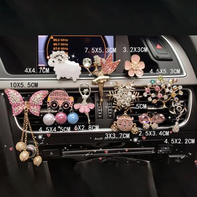 China Car Accessory Cute Cartoon Car Perfume Car-Mounted Air Conditioning Air Vent Aromatherapy Car Air Freshener Female for sale