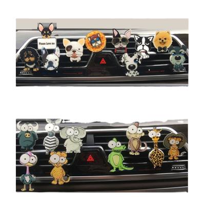 China Creative Cute Puppy Car Perfume Outlet Car PVC Cartoon Clip Air Freshener for sale