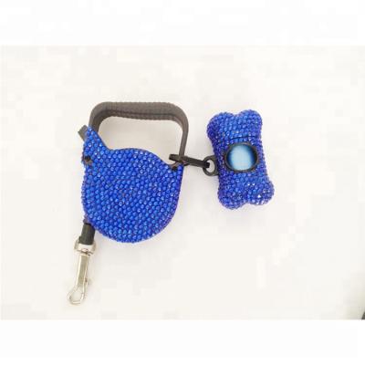 China We can OEM. bling retractable dog leash with dog waste bag holder for sale