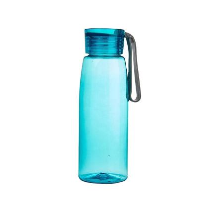 China New Arrival 400ml Sustainable Eco-friendly Stylish Colorful Clear Non-Toxic With Silicone Lanyard Plastic Water Bottle for sale