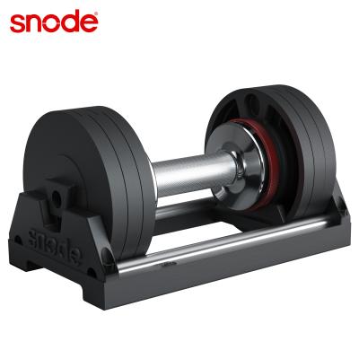 China Adjustable Gym Equipments Dumbbel Snode AD28lbs Dumbbell Solid Iron Clad In Free Weight Dumbbell Sets for sale