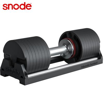 China Snode Universal Adjustable Dumbbell With Rack Adjustable Weight Lift Dumbbell Set Fitness 80lbs for sale