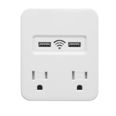 China Support Amazon Alexa and Google Assistant US WIFI USB Outlet Mobile Phone APP Control Alexa Smart Socket for sale