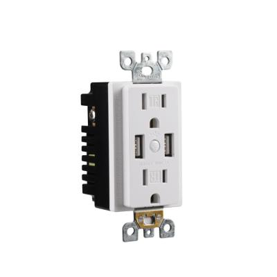 China Alexa & Standard Google USA USB Wall Outlet Socket WIFI Smart Work With Alexa for sale