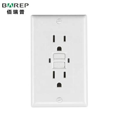 China Duplex Wall Outlet 15A UL Listed Function GFCI Self Test Wall Outlet for sale