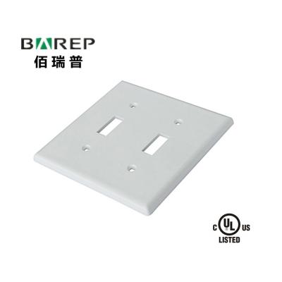 China Decorative PC Toggle 2-Gang Wall Plate UL Listed Outlet Cover for sale