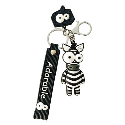 China Promotion Gift Keychain wholesale RTS soft 3D PVC Giraffe Funny Toy Keychains for Women Bag Pendant Jewelry Trinket Men's Car Key Ring Key Chain for sale