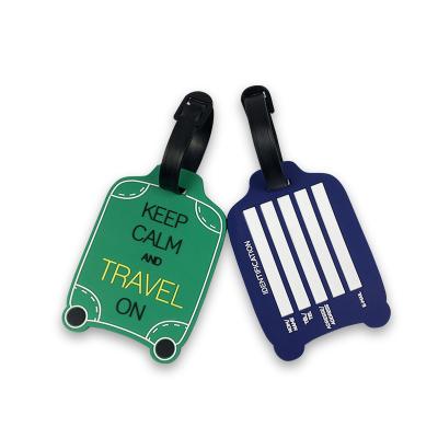 China Durable Cruise Luggage Tag Holder 3D Soft PVC Custom Logo Waterproof Luggage Tags for sale