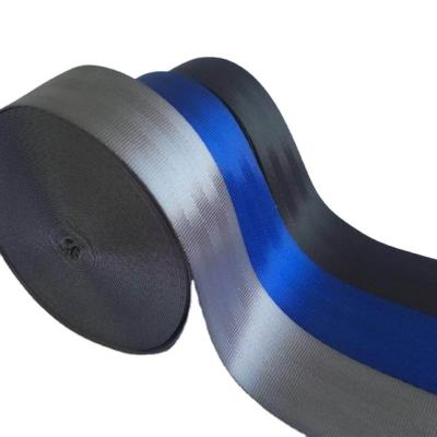 China â ‰ ¥ High Quality Car Accessories 25KN 47mm 2 Inch Blue Gray Four Twill High Tenacity Polyester Car Seat Belt Webbing Customized Webbing for sale