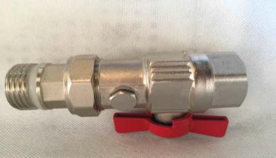 China Low Pressure Red Handle Brass Ball Valve For House Water Manifold for sale