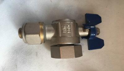 China Blue T Handle Ball Valve For Heating Floor , Water Ball Valve for sale