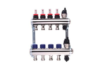 China Quality classical brass pex Brass Water radiant heat Manifold with russia style long flow meter for sale