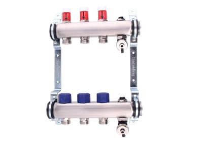 China Short Flow Meter Hot Water Manifold System / Floor Heating Manifold for sale