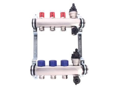 China Short Flowmeter S S 304 9 zones House Water Manifold for Floor Heating Systems for sale