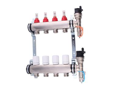 China Stainless Steel Bamboo Joint House Water Manifold With Long Flowmeter-s.s304 for sale