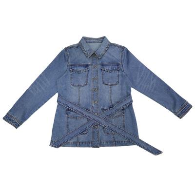 China Breathable Oversized Jean Outwear Fashion Casual Apparel women's juniors premium denim women's denim jean jacket for sale