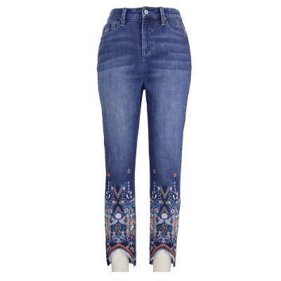 China Breathable Women High Waist Spring Jeans Streetwear Embroidered Skinny Stretch Pencil Long Slim Casual Leggings Jeans for sale