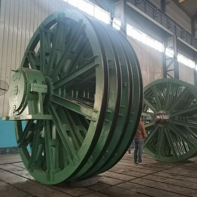 China Mining Cranes Customized Cast Iron ZG35 V Groove Belt Wheel DesignSheave Pulley For Lifting for sale