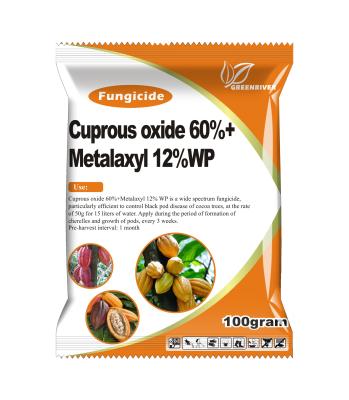 China Mischung Metalaxyl 12% + Fungizid-Kakaobaum des Kupferoxid-60% WP organischer und Kaffeebaum zu verkaufen