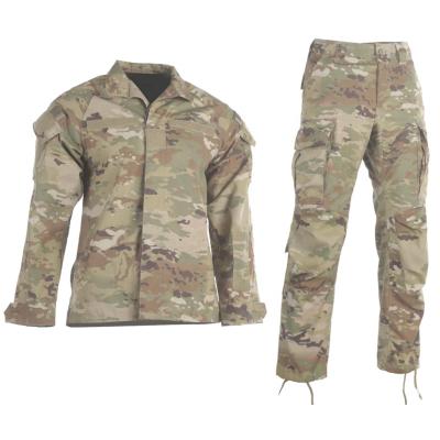 China Customize classical men ripstop combat jacket and pant suit green tactical camouflage uniform for sale