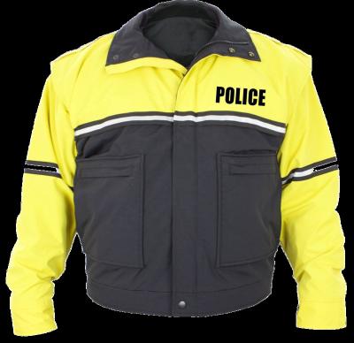 China Custom logo Two Tone Class 3 black official men 3 in 1 hi vis waterproof windbreaker jacket winter security guard uniform for sale