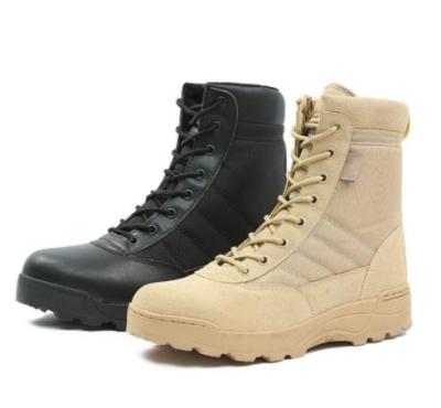 China Steel Toe Men Tactical  Boots Leather Safety Shoes for Men Fashion Lace Up Ankle Platform Safety Tactical Boots for sale