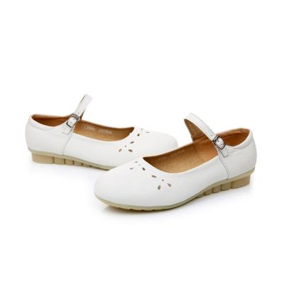 China Wholesale Nursing Shoes Hollow Wedge Hole Ladies Sandals Nurse Uniform Shoes Tendon Sole White Party Wedding Dress Dating Shoes for sale