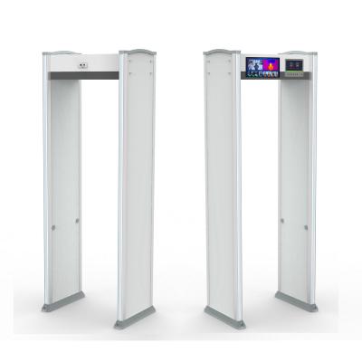 중국 18 Zone Human Body Temperature Screening Scanner Thermal Walk Through Temperature Metal Detector With 12 Inch Display 835*580*2220mm 판매용