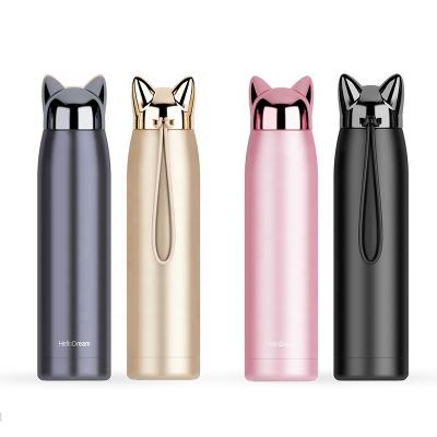 China Wholesale 320ml Business Double Wall Vacuum Insulated Stainless Steel Water Bottle Fashion Novelty Cute Girl Hot Cold Thermos BPA FREE for sale