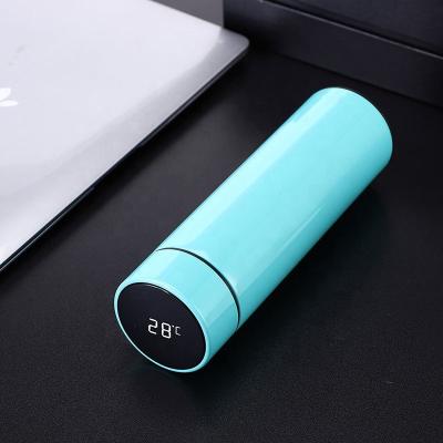 China Business 500ML Double Wall Smart Vacuum Insulated Stainless Steel LED Temperature Show Water Bottle Hot Cold Fashion Thermos BPA FREE for sale