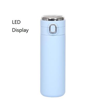 China Central Institute of Business Statistics LED DISPLAY Double Wall Vacuum Insulated Stainless Steel Temprature Show Water Bottle Hot Cold Fashion Thermos BPA FREE for sale