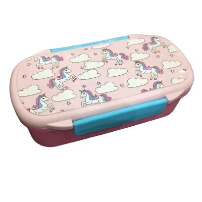 China Best Selling New Design CIA Amazon Food Grade Portable Injection Microwavable Bento Lunch Box Kids Plastic School Plastic Eco Friendly Bpa Free for sale