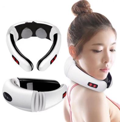 China 2020 Hot New NECK Easy Release Relax Healthy Care Neck Mini Battery Elect Neck Massager With Heat For Older Person for sale