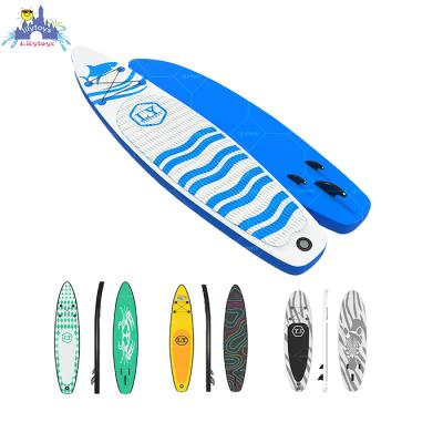 China Hot Selling Inflatable Surf Stand Paddle Board Surfing Water Agency Body Board Kayak Boat Size 306*76cm Unisex for sale