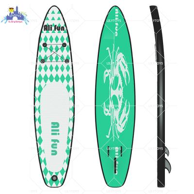 China lilytoys unisex stand up surfing board wholesale made in china high quality inflatable paddle boards color green one set for sale