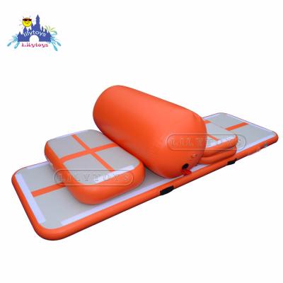 China Factory price DWF and PVC Lilytoys inflatable mat yoga mat air gymnastic floor for retail or wholesale for sale