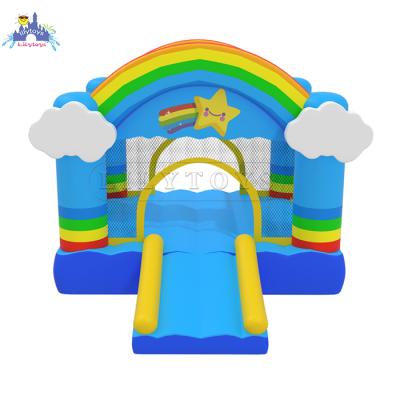 China New Best Price Outdoor Inflatable Rainbow Jumpers Inflatable Playground Bounce House For Kids for sale