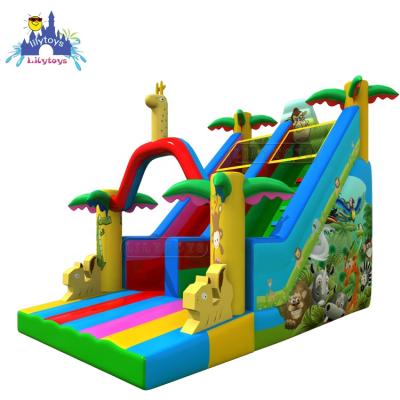 China The Most Popular Colorful Inflatable Fun Slide For Kids Jumping Castle Amusement Park for sale