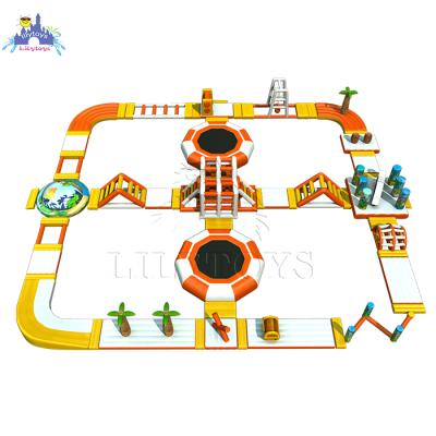 China lilytoys inflatable lake/sea/swimming pool water park with TUV customized new design aqua park 29*25m/customized for sale