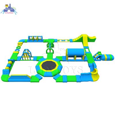 China lilytoys inflatable floating water park for adult commercial aqua park with TUV CE 28*26m/customized for sale