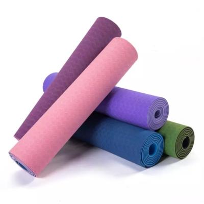 Chine Tapis de yoga TPE à double couche de 6 mm 8 mm personnalisé pour les amateurs de sport écologiques à vendre