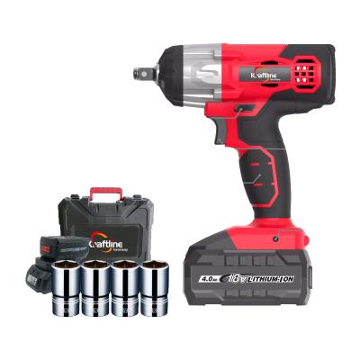 China Kraftline 20V/18V Impact Wrench 62*32.5*31.5cm Interchangeable Cordless Impact Driver for sale