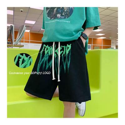 China Breathable cotton hip hop streetwear 3D breath print shorts for men custom made logo mesh shorts plain empty mens basketball shorts wholesale for sale