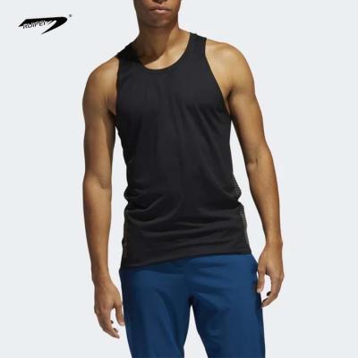 China QUICK DRY Wholesale Empty Muscle Muscle Fitness OEM Mens Tank Tops Black Gym Clothing for sale