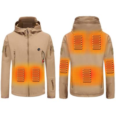 China Waterproof most popular men's hot coatusb heated heated jacket electrics 5V USB heated hoodie coat jacket design heated jacket for men for sale